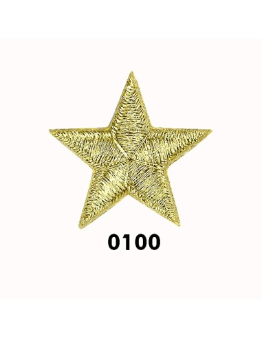 Aplicación estrella metalizada 164776, blister de 10 u