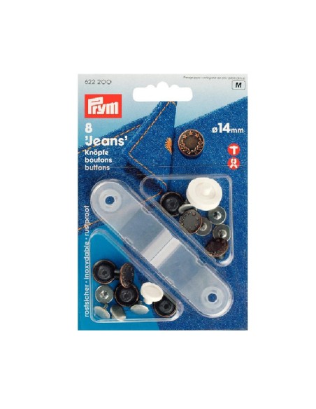 Botón vaquero 14 mm cobre viejo Prym 622200, blíster
