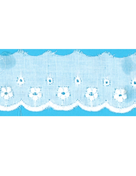 Tira bordada con flor 11804 (3 cm), m