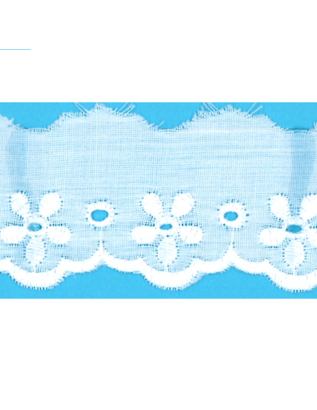 Tira bordada flor 29001 (3,8 cm), m