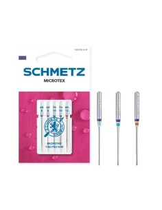 Aguja Schmetz microtex 130/705 HM Surt. Nº60-Nº80, blister de 5 und.