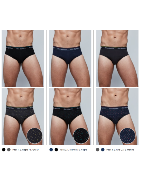 Slip hombre Don Algodón PS703, pack de 2 boxer