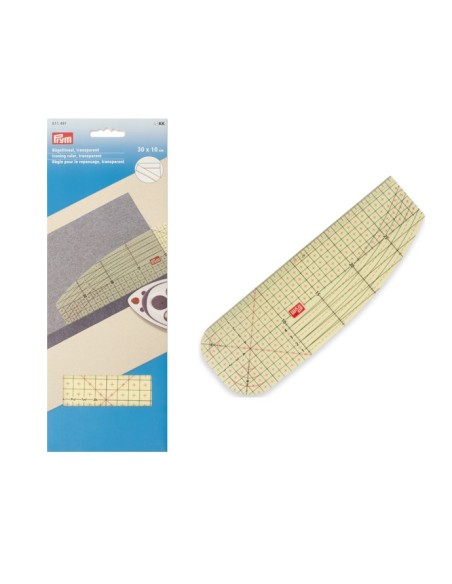 Regla planchado transparente 30x10 cm. Prym Originals 611491, unidad