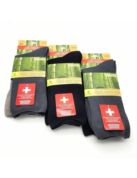 Calcetín hombre bambú 456 Dune Bleue, pack 2 pares