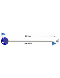 Alfiler acero inox. AIC3259 32 x 0.59 mm, 100 u