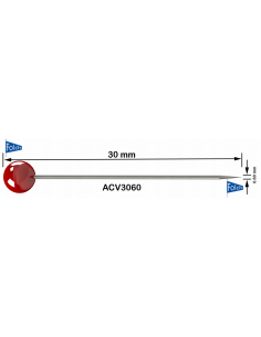 Alfiler acero ACV306029 30 x 0.60 mm, 100 u