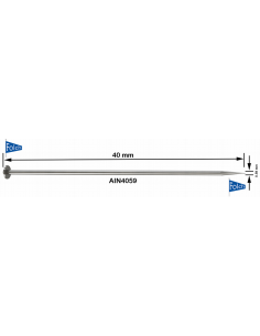 Alfiler acero AIN405932 40 x 0.59 mm, 200 u