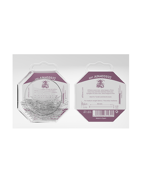 Alfiler acero AIN405932 40 x 0.59 mm, 200 u