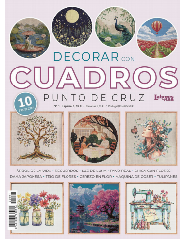 Revista Decorar con cuadros Punto de cruz Nº 1