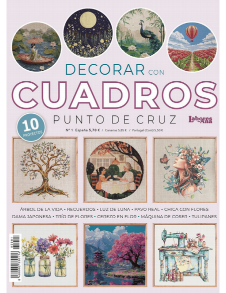 Revista Decorar con cuadros Punto de cruz Nº 1