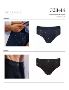 Slip Médite Fantasía Soxland 0211414, pack 2 boxer