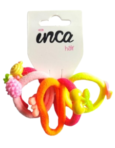 Goma pelo adornos frutas Inca 41532, pack 5 unidades