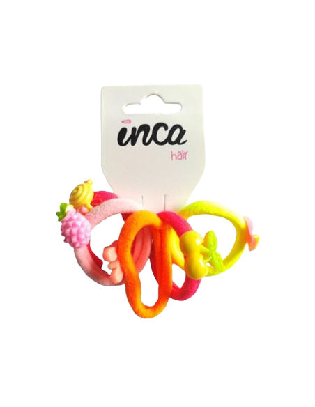 Goma pelo adornos frutas Inca 41532, pack 5 unidades
