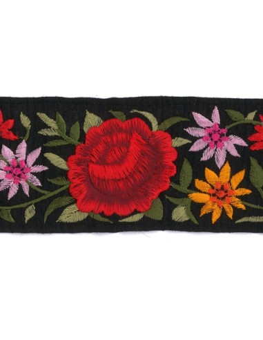 Cinta reversible flores 9662 60 mm, m
