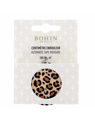 Cinta métrica automática Bohin Safari 150 cm Leopardo