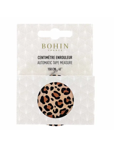 Cinta métrica automática Bohin Safari 150 cm Leopardo