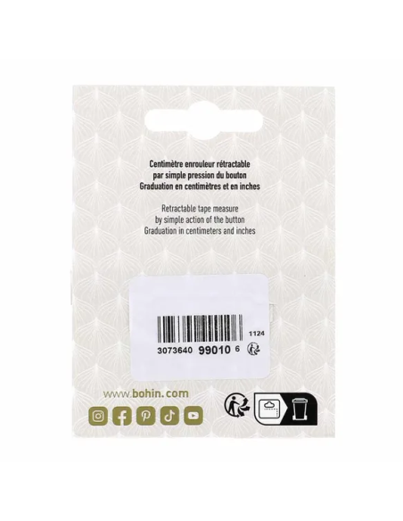 Cinta métrica automática Bohin Safari 150 cm Leopardo