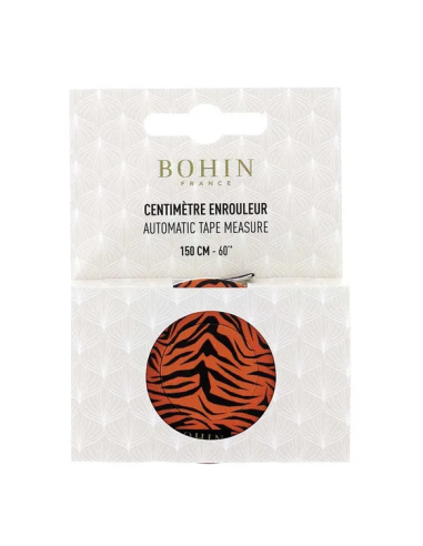 Cinta métrica automática Bohin Safari 150 cm Tigre