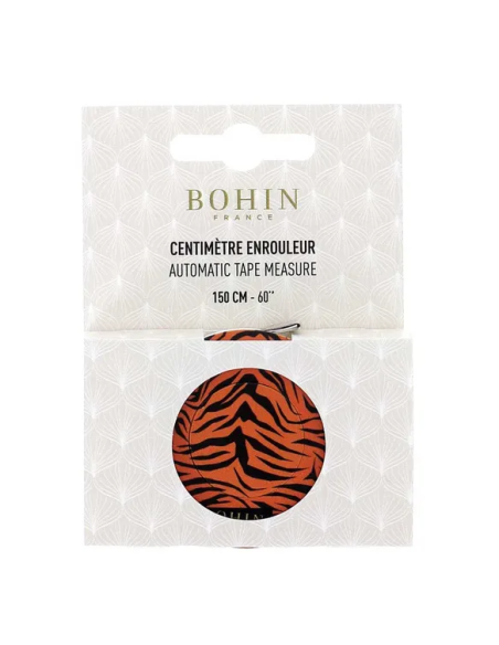 Cinta métrica automática Bohin Safari 150 cm Tigre