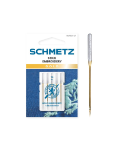 Aguja Schmetz bordar gold T.P. 130/705 H ET Nº75, blister de 5 und.