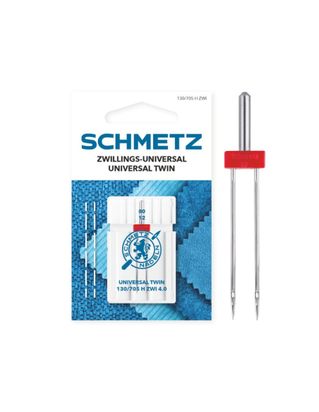 Aguja Schmetz gemela 130/705 H ZWI 4.0 mm, unidad