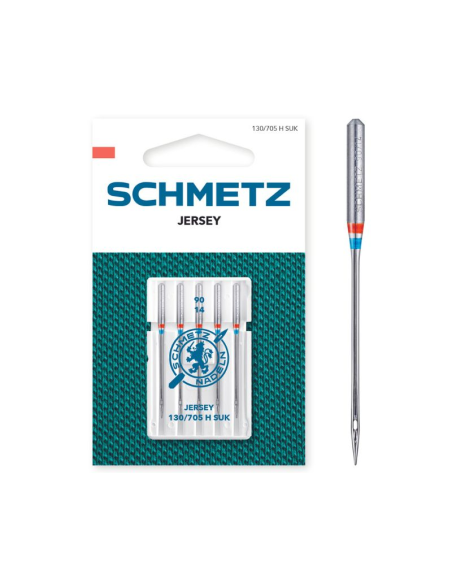 Aguja Schmetz jersey punta bola 130/705 H SUK, blister de 5 und.