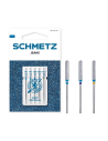 Aguja Schmetz jeans 130/705 HJ Surt. Nº90-Nº110, blister de 5 und.
