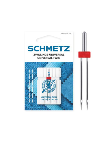 Aguja Schmetz gemela 130/705 H ZWI 3.0 mm Nº90, unidad