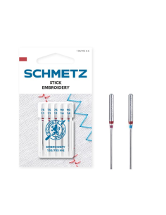 Aguja Schmetz bordar 130/705 HE Surt. Nº75-Nº90, blister de 5 und.