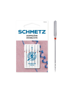 Aguja Schmetz ojo doble 705 Nº 80, blister de 5 und.