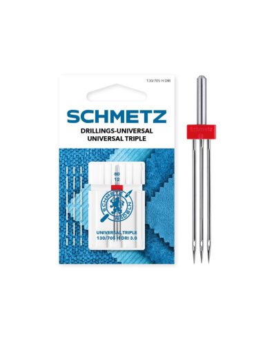 Aguja Schmetz trilliza 130/705 H DRI 3.0 mm Nº80, unidad