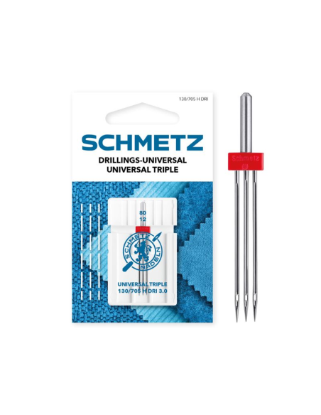 Aguja Schmetz trilliza 130/705 H DRI 3.0 mm Nº80, unidad