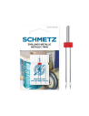 Aguja Schmetz metalic gemela 130 MET ZWI 2,5 mm Nº80, unidad