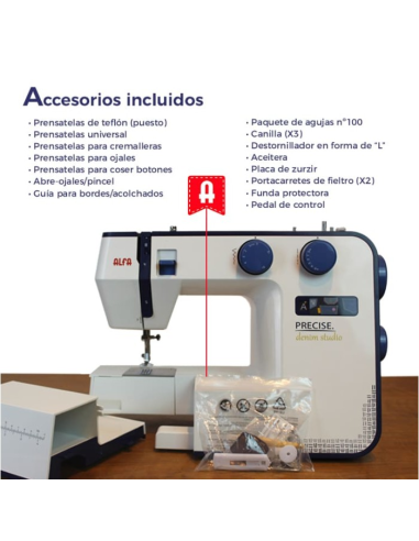 Máquina coser doméstica Alfa Precise Denim Studio