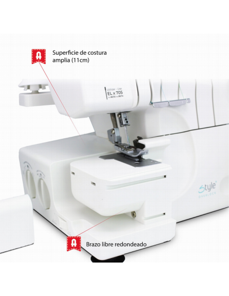 Máquina Alfa Overlock Style 8711 Plus