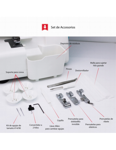 Máquina Alfa Overlock Style 8711 Plus