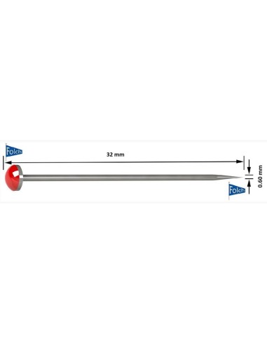 Alfiler acero AAD326025 32 x 0.60 mm, 400 u