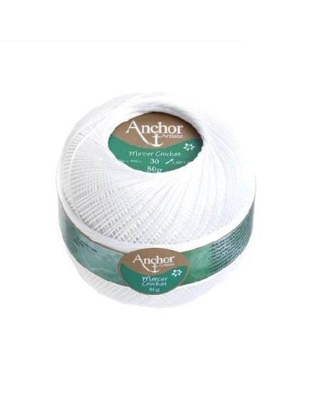 Perlé Anchor Mercer Crochet 50 gr, 4 ovillos