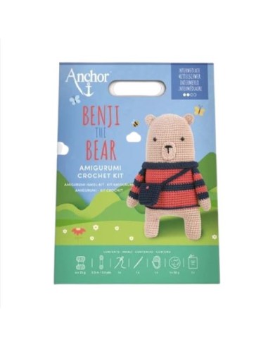 Amigurumis kit Anchor Benji the Bear A28C02-L