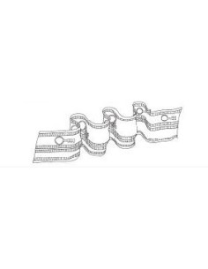 Cinta cortina ojetes metal, 50 m 2