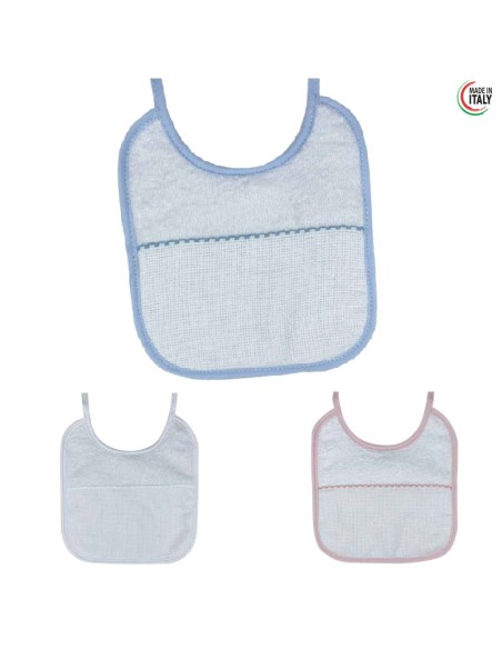 Babero toalla 5703M2 Marbet (18,00 x 17,00 cm), blíster de 3 u
