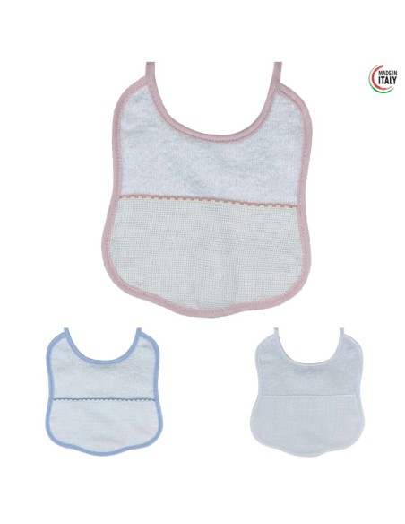 Babero toalla 5703M3 Marbet (18,50 x 20,00 cm), blíster de 3 u