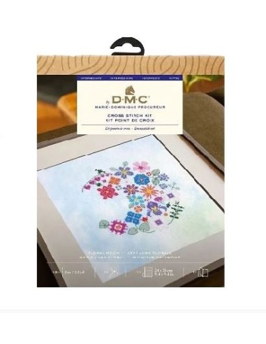 Kit punto de cruz intermedio DMC Floral Moon BK1988