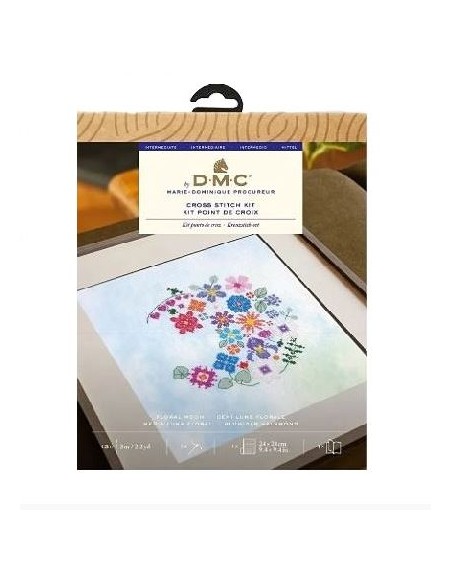 Kit punto de cruz intermedio DMC Floral Moon BK1988
