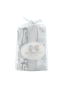 Juego gasas estampadas 9274 Gamberritos, 3 und.