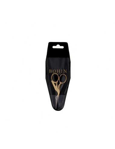 Tijera bordar cigüeña 9 cm oro Bohin 23880