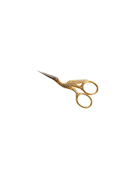 Tijera bordar cigüeña 9 cm oro Bohin 23880