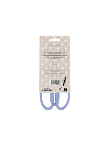 Tijera de precisión microdentada 17,5 cm Azul Bohin 25851