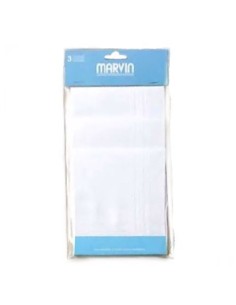 Pañuelo Cecile Marvin (409-52 P L3)  30x30 cm bco, 3 u