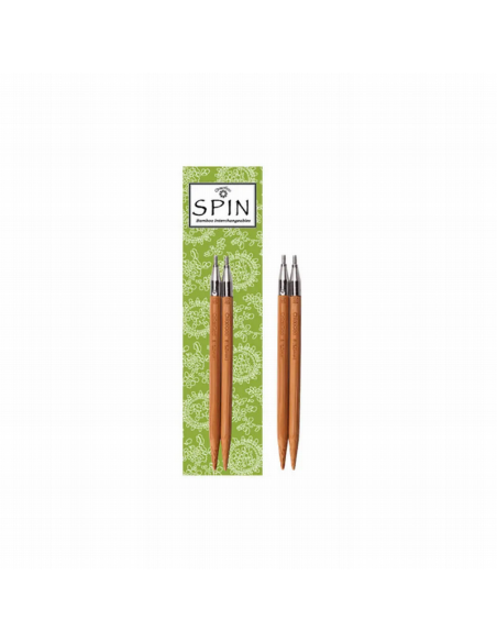Agujas intercambiables 10 cm Spin Bamboo ChiaoGoo 2504